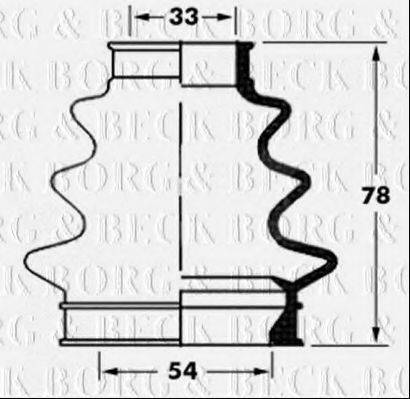 BORG & BECK BCB6065 Пильовик, приводний вал