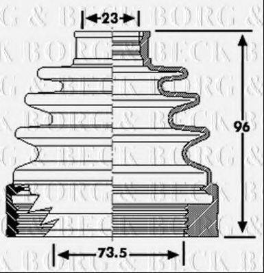 BORG & BECK BCB6222 Пильовик, приводний вал