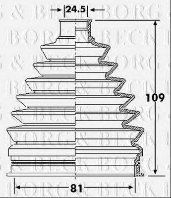 BORG & BECK BCB6234 Пильовик, приводний вал