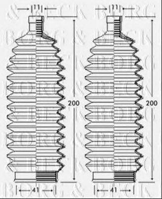 BORG & BECK BSG3244 Пильовик, рульове управління