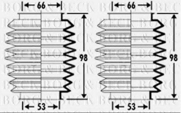 BORG & BECK BSG3265 Пильовик, рульове управління