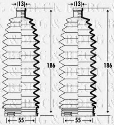 BORG & BECK BSG3360 Пильовик, рульове управління