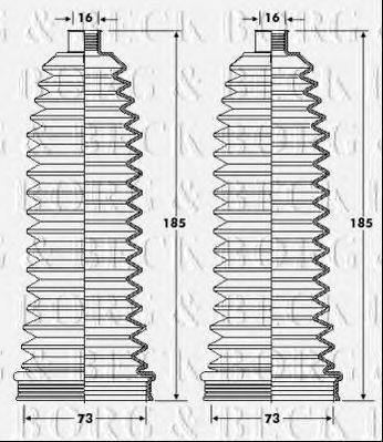 BORG & BECK BSG3409 Пильовик, рульове управління