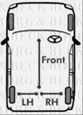 BORG & BECK BKB3179 Трос, стоянкова гальмівна система