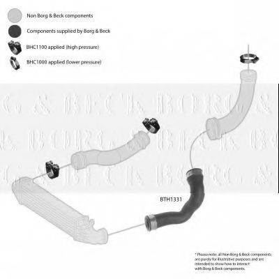 BORG & BECK BTH1331 Трубка повітря, що нагнітається