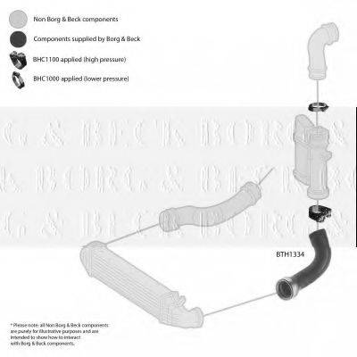 BORG & BECK BTH1334 Трубка повітря, що нагнітається