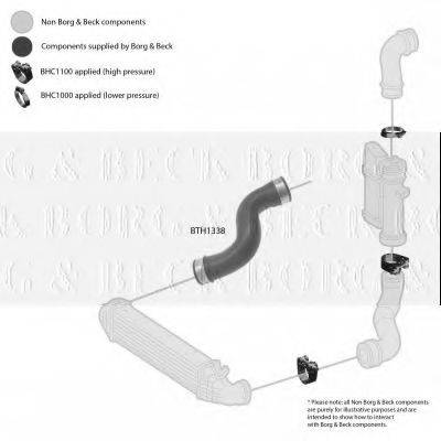 BORG & BECK BTH1338 Трубка повітря, що нагнітається