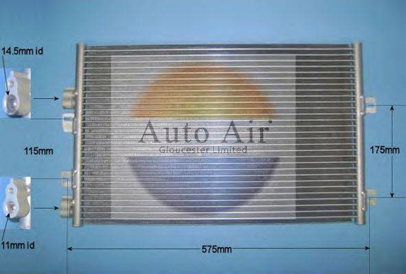 AUTO AIR GLOUCESTER 169122 Конденсатор, кондиціонер