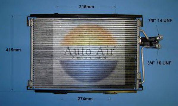 AUTO AIR GLOUCESTER 169551 Конденсатор, кондиціонер