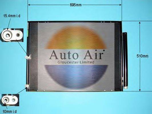 AUTO AIR GLOUCESTER 165011 Конденсатор, кондиціонер