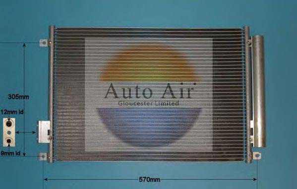 AUTO AIR GLOUCESTER 169703 Конденсатор, кондиціонер