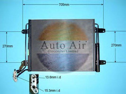 AUTO AIR GLOUCESTER 169938 Конденсатор, кондиціонер