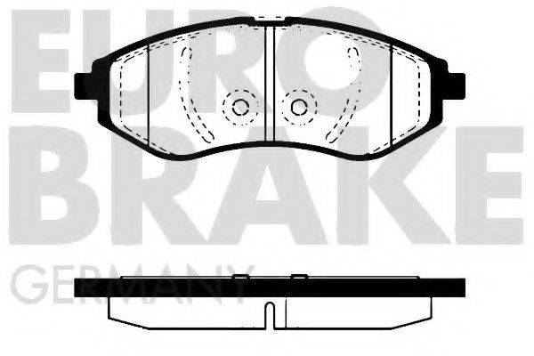 EUROBRAKE 5502225007 Комплект гальмівних колодок, дискове гальмо