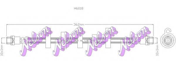 BROVEX-NELSON H6018 Гальмівний шланг