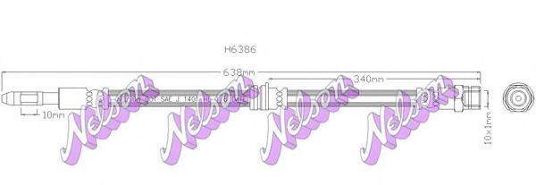 BROVEX-NELSON H6386 Гальмівний шланг