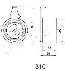 JAPKO 45310 Пристрій для натягу ременя, ремінь ГРМ