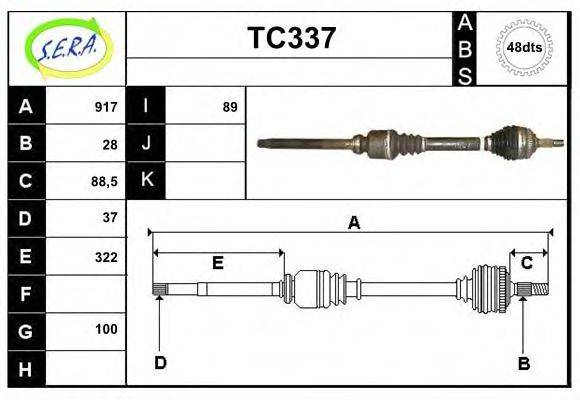 SERA TC337 Приводний вал