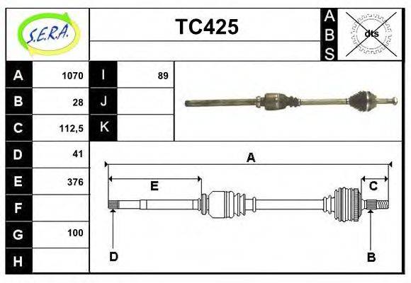 SERA TC425 Приводний вал