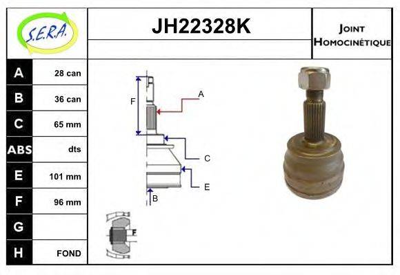 SERA JH22328K Шарнірний комплект, приводний вал