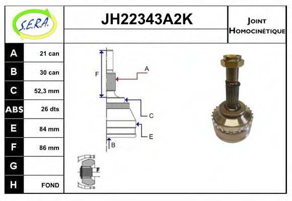 SERA JH22343A2K Шарнірний комплект, приводний вал