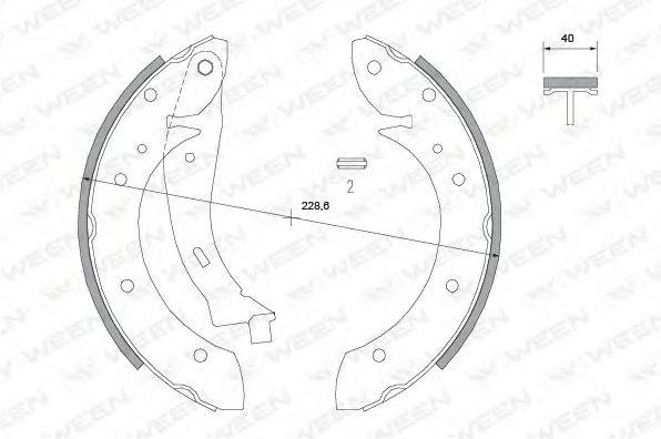 WEEN 1522037 Комплект гальмівних колодок