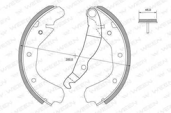 WEEN 1522207 Комплект гальмівних колодок