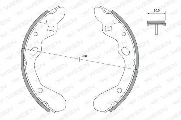 WEEN 1522390 Комплект гальмівних колодок