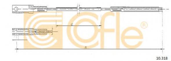 COFLE 10318 Трос, управління зчепленням