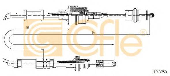 COFLE 103750 Трос, управління зчепленням