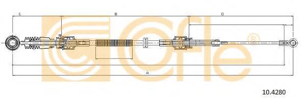 COFLE 104280 Трос, ступінчаста коробка передач