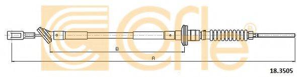 COFLE 183505 Трос, управління зчепленням