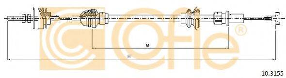 COFLE 103155 Трос, управління зчепленням
