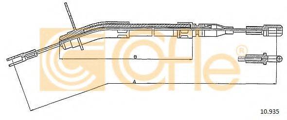 COFLE 10935 Трос, стоянкова гальмівна система