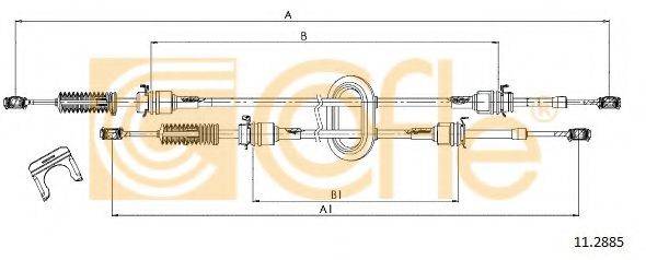 COFLE 112885 Трос, ступінчаста коробка передач