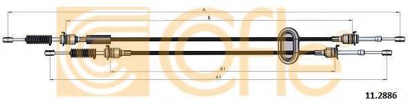 COFLE 112886 Трос, ступінчаста коробка передач