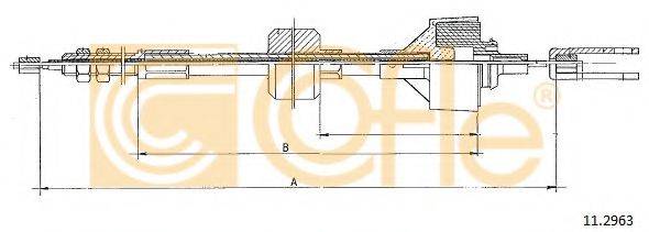 COFLE 112963 Трос, управління зчепленням