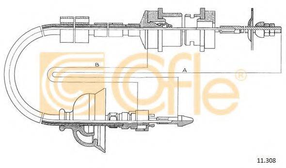 COFLE 11308 Трос, управління зчепленням