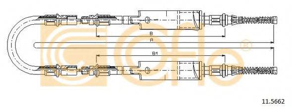 COFLE 115662 Трос, стоянкова гальмівна система