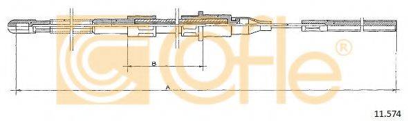 COFLE 11574 Трос, стоянкова гальмівна система