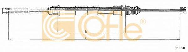 COFLE 11658 Трос, стоянкова гальмівна система