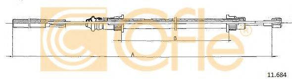 COFLE 11684 Трос, стоянкова гальмівна система