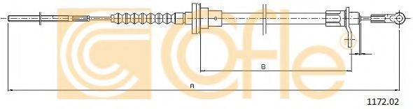 COFLE 117202 Трос, управління зчепленням