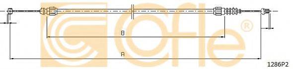 COFLE 1286P2 Тросик замку капота