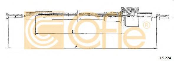 COFLE 15224 Трос, управління зчепленням