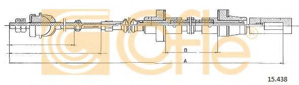 COFLE 15438 Трос, управління зчепленням