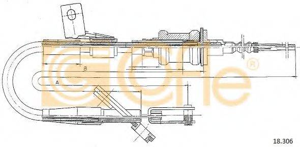 COFLE 18306 Трос, управління зчепленням