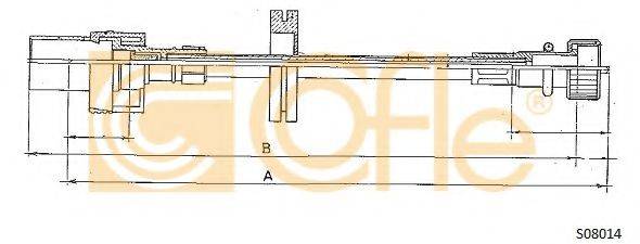 COFLE S08014 Трос спідометра