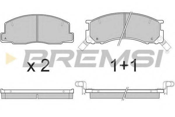 BREMSI BP2539 Комплект гальмівних колодок, дискове гальмо