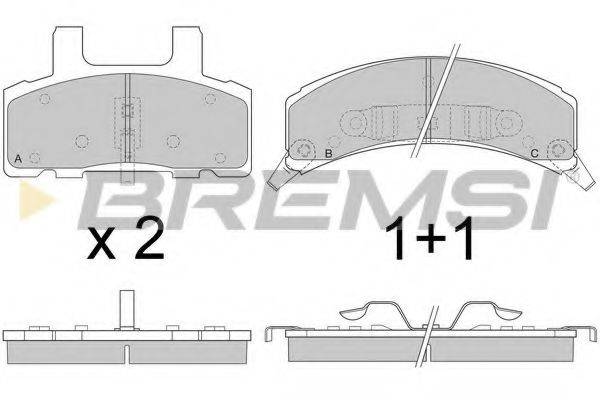 BREMSI BP2790 Комплект гальмівних колодок, дискове гальмо