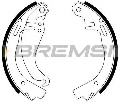 BREMSI GF0343 Комплект гальмівних колодок